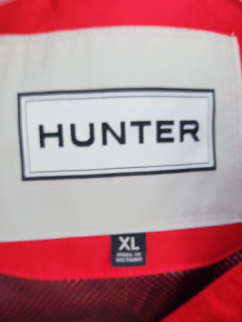 Hunter Red Hooded Water Resistant Cotton Jacket XL - Picture 5 of 13